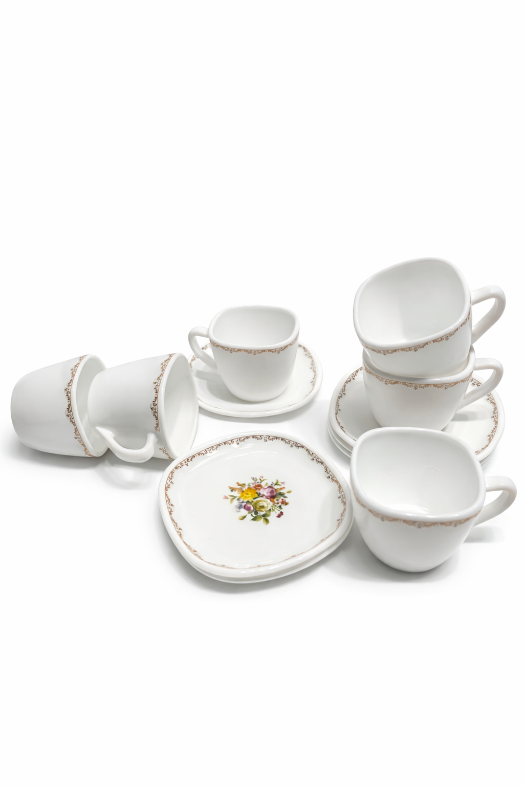 Tassen-Set „Floral Elegance“ – 12-teilig