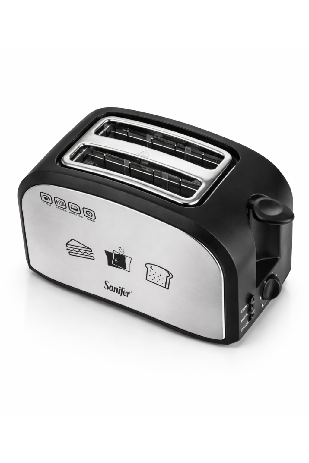 Elektrischer 2-Scheiben-Toaster aus Edelstahl – 800 W, Bräunungsstufen & Auftaufunktion