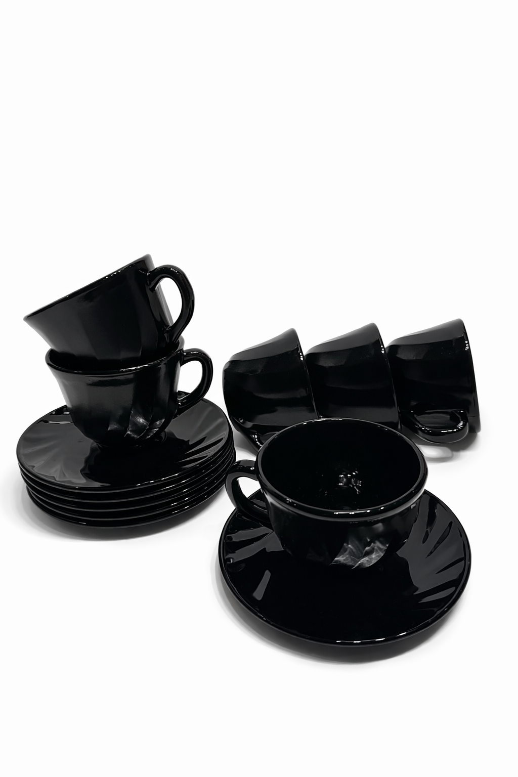 Tassen-Set in Schwarz – 12-teilig