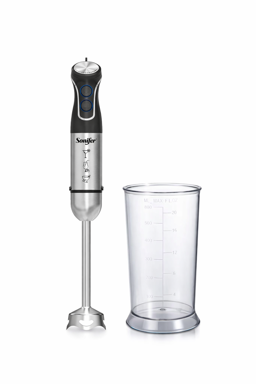 Sonifer Handblender 1500 W – Edelstahl Stabmixer mit Messbecher