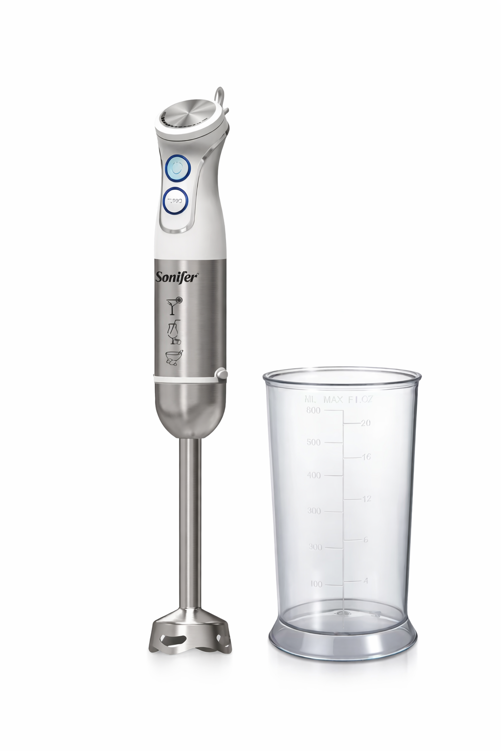 Sonifer Handblender 1500 W – Edelstahl Stabmixer mit Messbecher